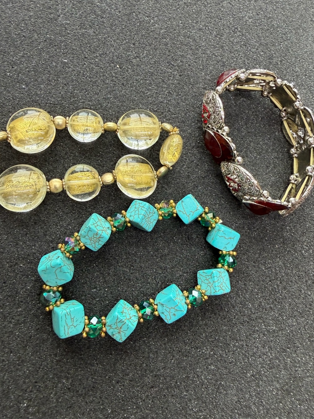 Vintage Stretch Bracelets Lot of 3